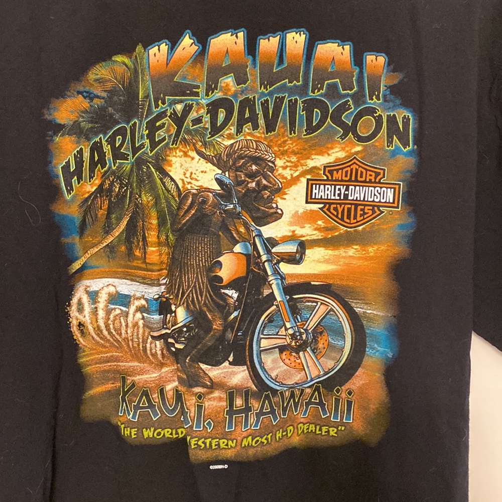 Harley Davidson of Kauai Hawaii T-shirt Large unisex